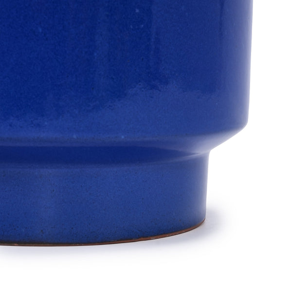 English Elm 3 Pieces Ceramic Flowerpot Set - Handcrafted Antique Blue-Green Planters For Indoor & Outdoor Use W3273P321546