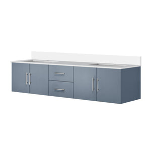 English Elm Dark Grey 80 in Double Bath Vanity with Cultured Marble Top, Solid Wood, Soft-Close Drawers, Spacious Storage B2731P258724