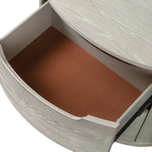 English Elm Modern Matte Two-drawer Nightstand with Dovetail Joints and Felt-lined Storage Light Gray B2741P431070