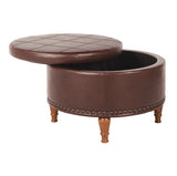 OSP Home Furnishings Alloway Storage Ottoman Espresso