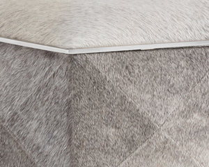 Sunpan Ashanti Storage Ottoman - Luxurious Geometric Design with Elegant Storage Solutions for Your Space Small - 16.5W x 16.5D x 18H