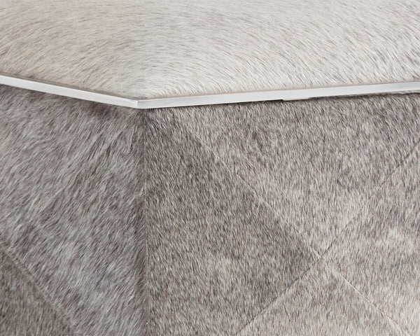 Sunpan Ashanti Storage Ottoman - Luxurious Geometric Design with Elegant Storage Solutions for Your Space Small - 16.5W x 16.5D x 18H