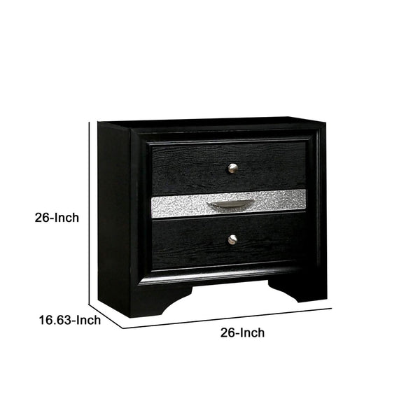 English Elm Nightstand Pearl White Lacquer with Textured Drawers and Clear Acrylic Legs Glam Bedroom B056P416809