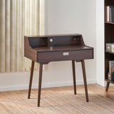 Christopher Knight Home® - Noble House - Ellison Mid Century Modern Walnut Finish Fiberboard Home Office Desk