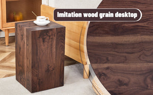 English Elm 12x12x20 Walnut Grain Mdf Accent Pedestal Table for Modern Living Room Decor W1151P408853
