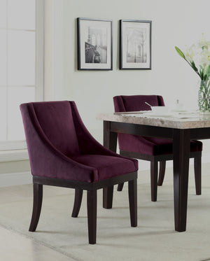 OSP Home Furnishings Monarch Dining Chair Port Velvet