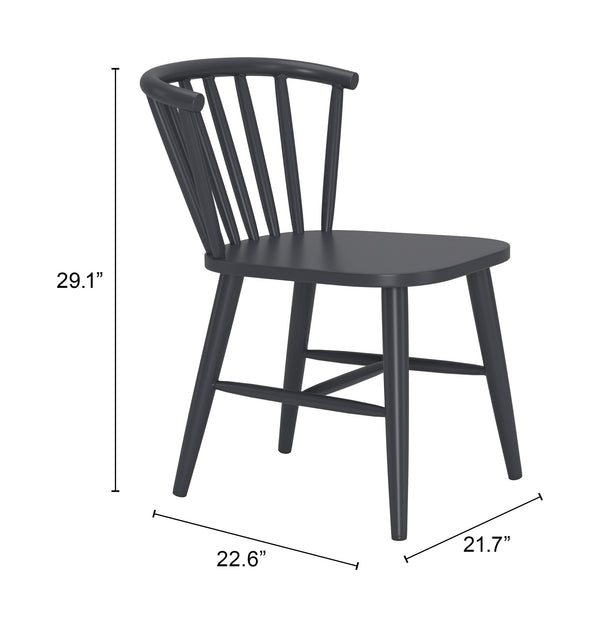 Zuo Modern Shio Dining Chair - Modern Powder Coated Aluminum Frame For Stylish Indoor & Outdoor Dining Spaces Black Aluminum 704083-zuo-modern