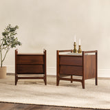 22" Angle-Face 2-Drawer Nightstand - Set of 2 Walnut OSWB4CWT-2PK Walker Edison