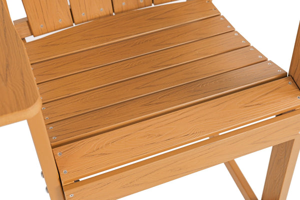 English Elm Lounge Teak-Color Outdoor Chair - All-Weather Comfort, Ergonomic Design & Space-Saving Features! W2085P364116