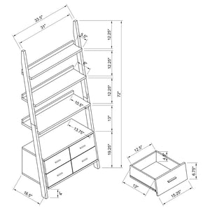 English Elm Blackburn Three Piece Ladder Bookshelf Set with Drawers for Living Room Decor B062S01465