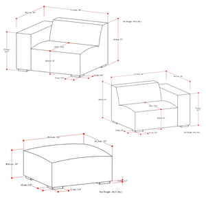 English Elm Rex 2-Seater Sofa & Ottoman Set - Eco-Friendly, Modern Comfort In Pale Gray Performance Fabric B136P199197-GIGA