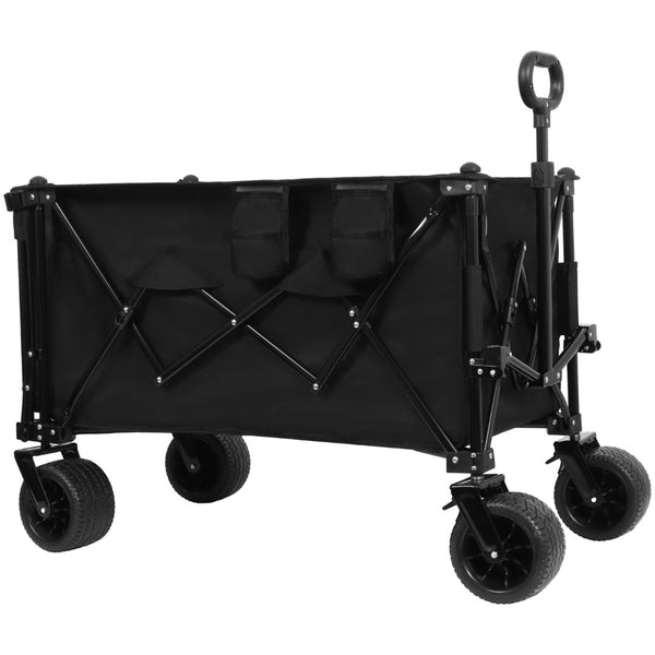 English Elm Foldable Heavy Duty Wagon Cart 480lb Capacity All-terrain Wheels Extendable Cargo Bed W2932P289382