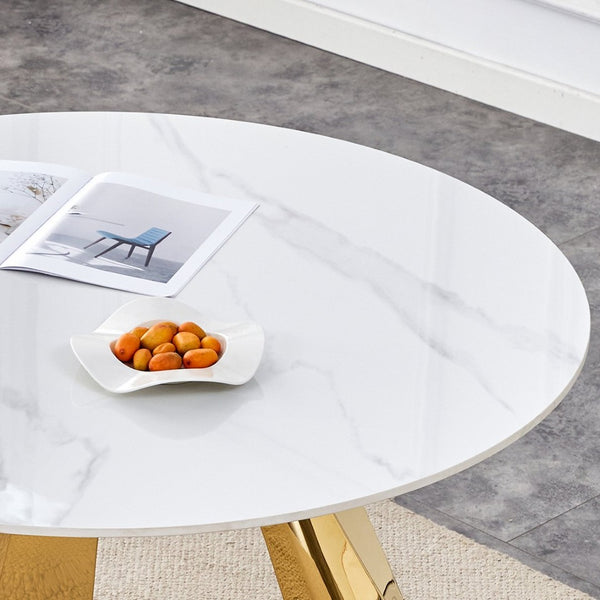 English Elm 2dt-dx-107-smgt Round Granite Dining Tabletop 42 Inch Veined Stone Surface Seats Four W2920P225044