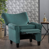 Christopher Knight Home® - Noble House - Thalia Traditional Dark Teal Fabric Recliner