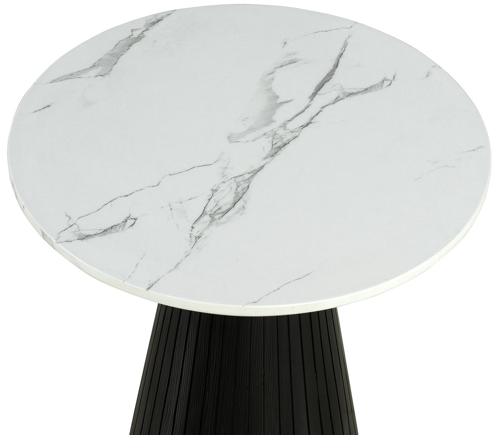 English Elm Contemporary 3-Piece Table Set With Round Faux Marble Cocktail & End Tables For Modern Living Spaces B2741S00647
