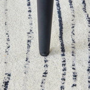 English Elm Table Set: Modern Walnut Grain Dining Table With 8 Black Pu Chairs For Stylish Comfort & Storage W1151S04287-GIGA