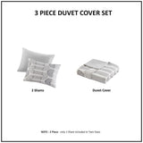 Intelligent Design Astoria Modern/Contemporary Clip Jacquard Duvet Cover Set ID12-2164 Grey