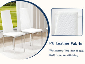 English Elm Office Mid-back Faux Leather Chair Set of 8 for Conference and Reception Areas W2920P303604