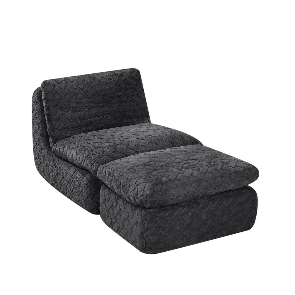 English Elm Liyasi Full Compression Swivel Sofa Chair With Ottoman - Cozy, Ergonomic Design For Relaxation & Style W820P312314