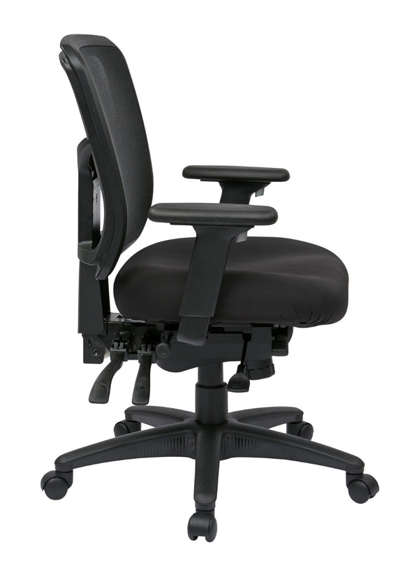 OSP Home Furnishings Progrid® Mid Back Ergonomic Mesh Office Chair with Lumbar Support and Pneumatic Lift 92893-30