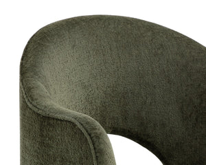 Sunpan ANAYA Dining Armchair - Timeless Comfort and Style with Elegant Arched Silhouette for Versatile Use Green 112504