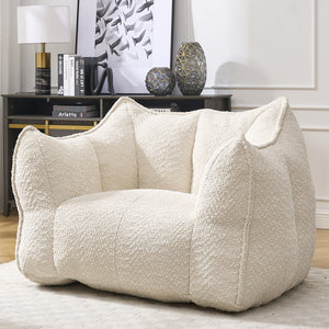 English Elm Sofa plush beanbag chair with superfiber cover and resilient foam filling for ultimate home comfort and relaxation Beige W1996P252264