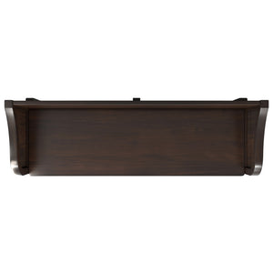 English Elm Connaught Wide Entryway Storage Bench - Handcrafted Dark Chestnut Wood With Spacious Storage & Seating B136P203417