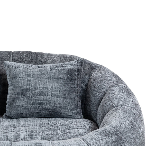 English Elm Bean Bean Bag Sofa High-Density Memory Foam Two-Seater Lounger High Back Chenille Cozy Support Gray W395P181439