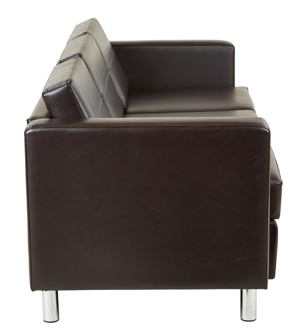 OSP Home Furnishings Pacific Sofa Couch Espresso