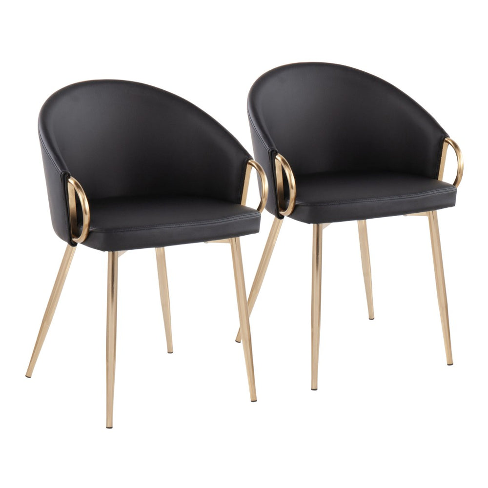 English Elm Chair with Silver Metal Frame and Padded Faux Leather Seat for Modern Dining Spaces Black B202P471295