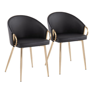 English Elm Chair with Silver Metal Frame and Padded Faux Leather Seat for Modern Dining Spaces Black B202P471295