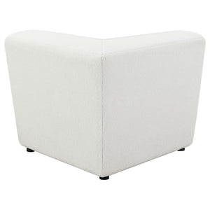 English Elm Bonnie Natural Upholstered Corner Chair – Cozy Faux Sheepskin, Modern Design, Perfect For Sectionals! B062P351441