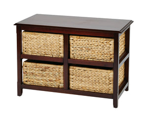OSP Home Furnishings Seabrook Two-Tier Storage Unit Espresso