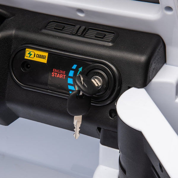 English Elm Licensed Land Rover Defender Ride on Car 24v Dual Motor with Parental Remote White W1578P339064