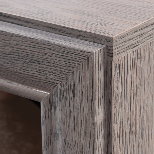 English Elm L-Shaped Desk - Spacious Brown Finish Workspace With Storage, Cord Management & Easy Assembly Options B356P367842