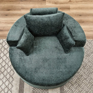 English Elm 55'l Chenille Sleeper Chair Spring Filled Plush Seat for Bedroom or Lounge W834P411071