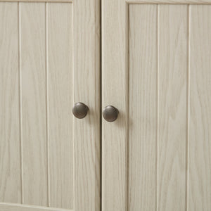 English Elm 72.4" Tall Storage Cabinet with 8 Doors and 4 Shelves, Oak Finish Large Freestanding Organizer for Home White W2275P292650