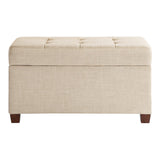 OSP Home Furnishings Storage Ottoman Cream