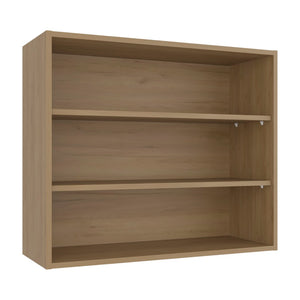 English Elm Wall Mounted Open Shelf Cabinet Three Tiers Modern Kitchen Storage Organizer Beige B092P474488