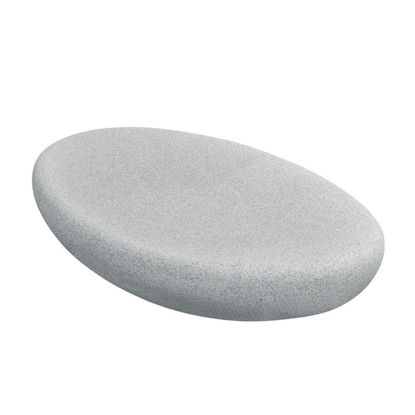 English Elm 55.12''fiberglass Elliptical Coffee Table Faux Stone Matte Finish Low Profile Living Room W2582P407289