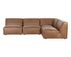 Sunpan Watson Modular Sectional - Stylish and Comfortable Leather Seating for Creative Living Spaces Corner Chair - 39.75W x 39.75D x 28.5H