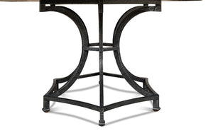 Sarreid Sunset Jupe Dining Table - Artisan Grey With Dark Hammered Finish, Oak Solids & Metal Inlay Design Grey  78-155-2