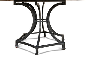 Sarreid Sunset Jupe Dining Table - Artisan Grey With Dark Hammered Finish, Oak Solids & Metal Inlay Design Grey  78-155-2