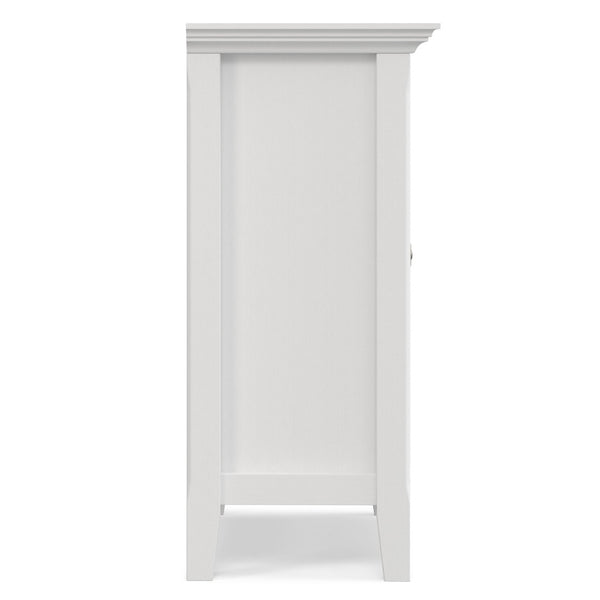 English Elm Amherst Solid Pine Storage Cabinet French Finish Transitional Style for Entryway or Living Room White B136P436046