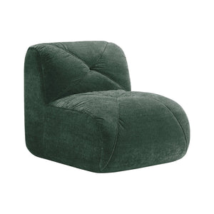 English Elm Armless Modular Cloud Sofa Plush Velvet Tufted Cushions for Modern Living Rooms Green W714P387033