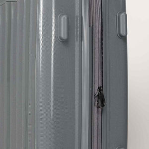 English Elm Luggage 3 Piece Pp Hard Shell Travel Set with Spinner Wheels Expandable Carry On Light Gray T3292P317019