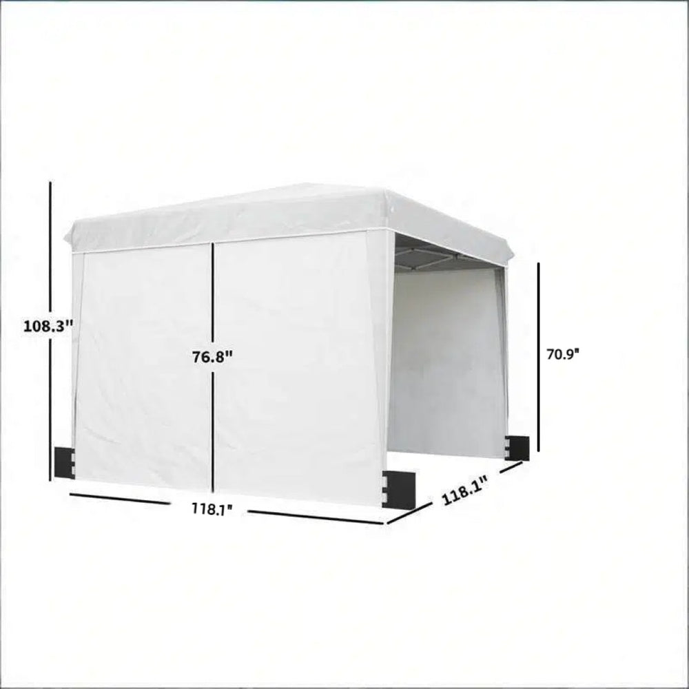 English Elm Outdoor Pop up Canopy 10x10 Steel Frame Upf50 Oxford Roof with Sidewalls Included T3971P503697