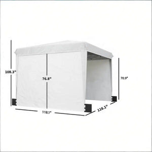 English Elm Outdoor Pop up Canopy 10x10 Steel Frame Upf50 Oxford Roof with Sidewalls Included T3971P503697