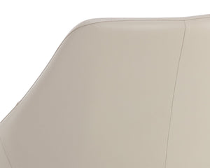 Sunpan Galen Dining Chair - Stylish Modern Design in Premium Leather for Ultimate Comfort and Elegance Linea Light Grey Leather