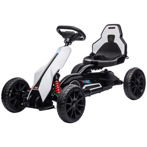English Elm Aosom Kids Pedal Go Kart Sporty Ride on with Adjustable Seat and Eva Wheels W2225P229685